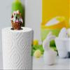 Seasonal Decorative Paper Towel Holder - Interchangeable Holiday Kitchen Decor - 6 Hand Painted Spring - Fall - Winter Tops - Christmas Paper Towel Holder -Top Holder Organizer Christmas view 4