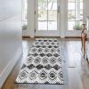 FFcarpet Hallway Rug Runner Non Slip 3'4"x5' Modern Black and WhitePolyester Material Runner Rugs Non Skid for Kitchen view 4