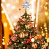 ODEETRONIC Christmas Tree Topper Star, 8in 120V UL Certified Double Sided 8-Point Star Christmas Treetop Lights, Indoor Lighted Christmas Tree Decorations for Xmas Home Party Wedding Decor, Cool White view 2