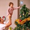 ODEETRONIC Christmas Tree Topper Star, 8in 120V UL Certified Double Sided 8-Point Star Christmas Treetop Lights, Indoor Lighted Christmas Tree Decorations for Xmas Home Party Wedding Decor, Cool White view 4