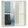 kleankin 24.75" x 25.5" Bathroom Medicine Cabinet with Mirror, Storage Shelf, Over Toilet Bathroom Cabinet Wall Mounted for Living Room and Laundry Room, White view 1