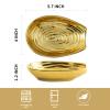 Hasense Spoon Rest for Stove Top, Ceramic Gold Spoon Holder for Stove Top and Kitchen Counter, Large Stable Heat-resistant Utensil Rest for Cooking, Spatula Ladles Tongs, Home Kitchen Decor, 1 PC view 2