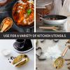 Hasense Spoon Rest for Stove Top, Ceramic Gold Spoon Holder for Stove Top and Kitchen Counter, Large Stable Heat-resistant Utensil Rest for Cooking, Spatula Ladles Tongs, Home Kitchen Decor, 1 PC view 3