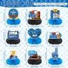 9 Pieces Father's Day Decorations Honeycomb Centerpiece Double Sided Printing Table Centerpieces Blue for Father's Family Birthday Party Decor, Happy Fathers Day Party Supplies, Photo Booth view 2