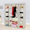 69" Portable Closet Wardrobe, Freestanding Closet Wardrobe with Non-Woven Fabric, Closet Storage Organizer with 12 Shelves and 1 Clothes Hanging Rails, Easy to Assemble (58" x 17" x 68.8", Beige) view 1