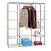 69" Portable Closet Wardrobe, Freestanding Closet Wardrobe with Non-Woven Fabric, Closet Storage Organizer with 12 Shelves and 1 Clothes Hanging Rails, Easy to Assemble (58" x 17" x 68.8", Beige) view 3