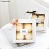 Crysdaralovebi 10pcs White Paper Box DIY Handmade Cake Candy Packaging Cookies Wedding Delicious Baking Birthday Gfit Supplies Stickers (15x15x5cm,Box and Sticker) view 3