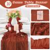 10 Pcs Terracotta Cheesecloth Table Runner 10FT, Gauze Table Runner for Wedding Reception Sheer Bridal Shower Birthday Party Boho Table Decoration, Rustic Romantic Wedding Runner view 2