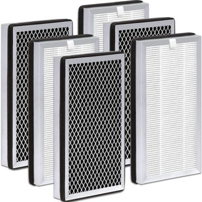Zouhwaso 6 Pcs MA Series 15 Replacement Filter, 3-in-1 Composite Filter with H13 True HEPA, Activated Carbon and Pre-filter, Compatible with MA Series 15 Air Purifier