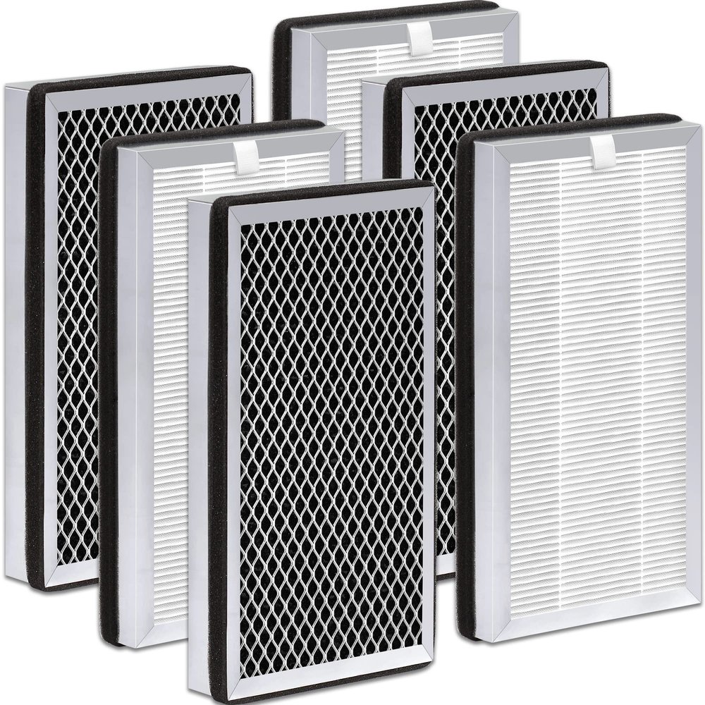 Zouhwaso 6 Pcs MA Series 15 Replacement Filter, 3-in-1 Composite Filter with H13 True HEPA, Activated Carbon and Pre-filter, Compatible with MA Series 15 Air Purifier