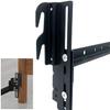 4pcs 711 Bolt-On to Hook-On Bed Frame Conversion Brackets for Headboard or Footboard,Bed Hook Adapter kit with Hardware, Hook on Bed Rails Brackets(Black) view 1