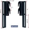 4pcs 711 Bolt-On to Hook-On Bed Frame Conversion Brackets for Headboard or Footboard,Bed Hook Adapter kit with Hardware, Hook on Bed Rails Brackets(Black) view 4