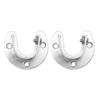DOITOOL 2pcs Closet Rod Socket Bracket Half-opening Flange Holder for Shower Curtain Clothes Drying and Wardrobe Rods Easy Installation Design view 1