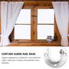 DOITOOL 2pcs Closet Rod Socket Bracket Half-opening Flange Holder for Shower Curtain Clothes Drying and Wardrobe Rods Easy Installation Design view 3