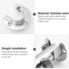 DOITOOL 2pcs Closet Rod Socket Bracket Half-opening Flange Holder for Shower Curtain Clothes Drying and Wardrobe Rods Easy Installation Design view 4