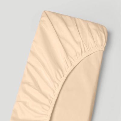 Extra Deep Pocket Bottom Fitted Sheet - 1000-Thread-Count Egyptian Cotton Single Fitted Sheet Only, Extra Deep Pockets Truck Size (35" X 70") Size - Fits Upto 15-Inches Mattress - Peach