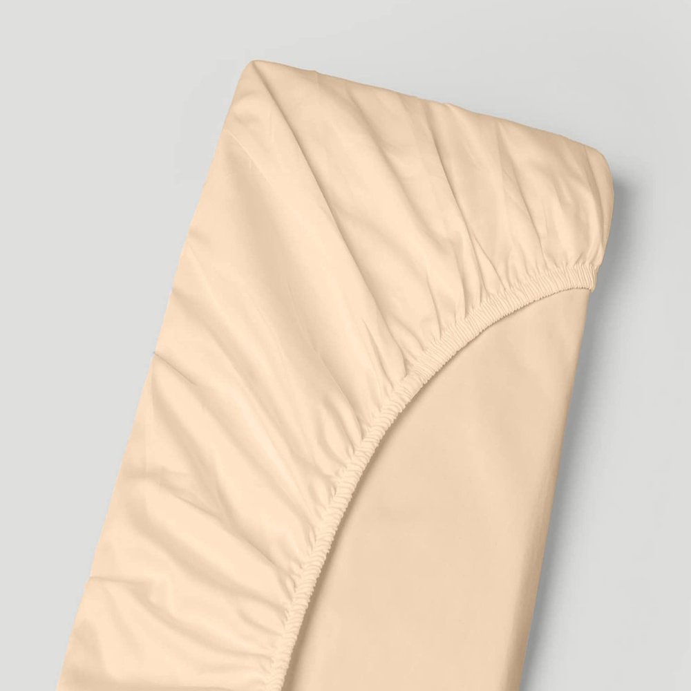 Extra Deep Pocket Bottom Fitted Sheet - 1000-Thread-Count Egyptian Cotton Single Fitted Sheet Only, Extra Deep Pockets Truck Size (35" X 70") Size - Fits Upto 15-Inches Mattress - Peach