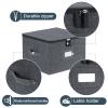 popoly China Storage Containers Hard Shell Inside 12" W x 8" H, Dinner Plate Storage Containers for Dishes, Dinnerware with 24 Felt Dividers, Hold 24 Plates, Storage Stackable (2 Pack Grey) view 4