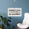 Wooden Signs, Rustic Arriving at One Goal is The Starting Point to Another Sign Plaque Pianted Quote Home Decor Farmhouse Garden Outdoor Wall Art 12"x18", view 4