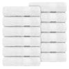 Ample Decor Hand Towel 18 X 28 Inch Pack of 12 600 GSM 100% Cotton Soft Absorbent Thick Durable Premium Quality, for Hotel, Bathroom, Spa, Daily Use, Gym - White view 1