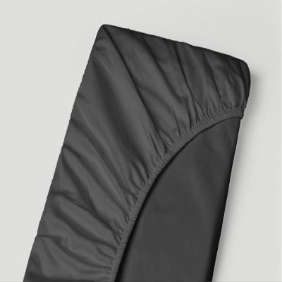 Extra Deep Pocket Bottom Fitted Sheet - 1000-Thread-Count Egyptian Cotton Single Fitted Sheet Only, Extra Deep Pockets California King Size - Fits Upto 24-Inches Mattress - Dark Gray
