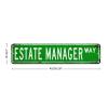 Estate Manager Wall Art Decor Metal Sign Gift for Estate Manager Retro Wall Decor Profession Street Sign Men Cave Bar Decor Metal Tin Sign for Yard Garage Bar Coffee Garden Home Quality Sign view 2