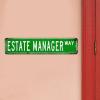 Estate Manager Wall Art Decor Metal Sign Gift for Estate Manager Retro Wall Decor Profession Street Sign Men Cave Bar Decor Metal Tin Sign for Yard Garage Bar Coffee Garden Home Quality Sign view 4