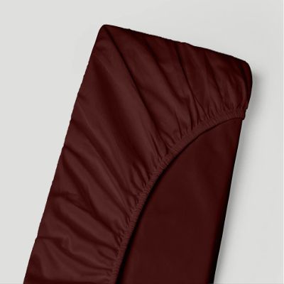 Extra Deep Pocket Bottom Fitted Sheet - 1000-Thread-Count Egyptian Cotton Single Fitted Sheet Only, Extra Deep Pockets California King Size - Fits Upto 24-Inches Mattress - Wine