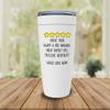 Mother's Day White Viking Tumbler 20oz - 5 Stars - Funny Sarcasm Five Stars Review Favorite Mom Grandma Stepmom Super Mommy Wife Relationship view 2