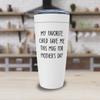 Mother's Day White Viking Tumbler 20oz - My Favorite Child Gave Me - Funny Sarcasm Mom of Children Mama Mommy Stepmom Family Motherhood view 3