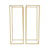 2 Pcs Metal Flower Floor Vase Column Gold Wedding Flower Stand Geometric Centerpieces Vase Rectangular Flower Display Rack Flower Holder for Home Party Wedding Decorations (2Pcs, 31.5 Inches Tall) view 2