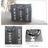 YUANstore Laundry Bag Foldable Laundry Basket Large Dirty Laundry Basket Hamper Sorter Oxford Cloth Dirty Clothes Bag with Aluminum Handle view 4