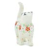 Polmedia Polish Pottery Cat Figurine - Pop of Poppy Pattern Handmade in Boleslawiec Poland by Ceramika Artystyczna + Certificate of Authenticity view 2