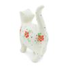 Polmedia Polish Pottery Cat Figurine - Pop of Poppy Pattern Handmade in Boleslawiec Poland by Ceramika Artystyczna + Certificate of Authenticity view 4