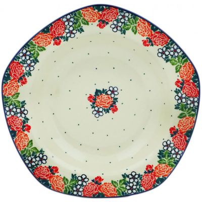 Polmedia Polish Pottery Pasta Bowl 9-inch - Spring's Arrival Pattern Handmade in Boleslawiec Poland by Ceramika Artystyczna + Certificate of Authenticity