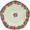 Polmedia Polish Pottery Pasta Bowl 9-inch - Spring's Arrival Pattern Handmade in Boleslawiec Poland by Ceramika Artystyczna + Certificate of Authenticity view 1
