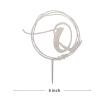 Monogram Cake Topper, Personalized MonogramCake Topper, Boho Wedding Cake Topper, Cursive Letter Wedding Cake Topper, Silver Glitter Acrylic Cake Topper, Rustic Wedding Anniversary Party Keepsake view 2