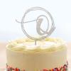 Monogram Cake Topper, Personalized MonogramCake Topper, Boho Wedding Cake Topper, Cursive Letter Wedding Cake Topper, Silver Glitter Acrylic Cake Topper, Rustic Wedding Anniversary Party Keepsake view 3