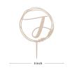 Boho Wedding Cake Topper, Single Letter Cake Charms, Last Name Initial Wedding Cake Topper, Personalized MonogramCake Topper, Wooden Cake Topper, Birthday Mother's Day Gifts view 2