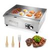 WICHEMI Commercial Electric Griddle 22" 3000W Flat Top Grill Countertop Griddle Stainless Steel Teppanyaki Grill w/Iron Cooking Plate for Restaurant Kitchen, 110V view 1