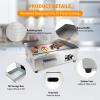 WICHEMI Commercial Electric Griddle 22" 3000W Flat Top Grill Countertop Griddle Stainless Steel Teppanyaki Grill w/Iron Cooking Plate for Restaurant Kitchen, 110V view 4