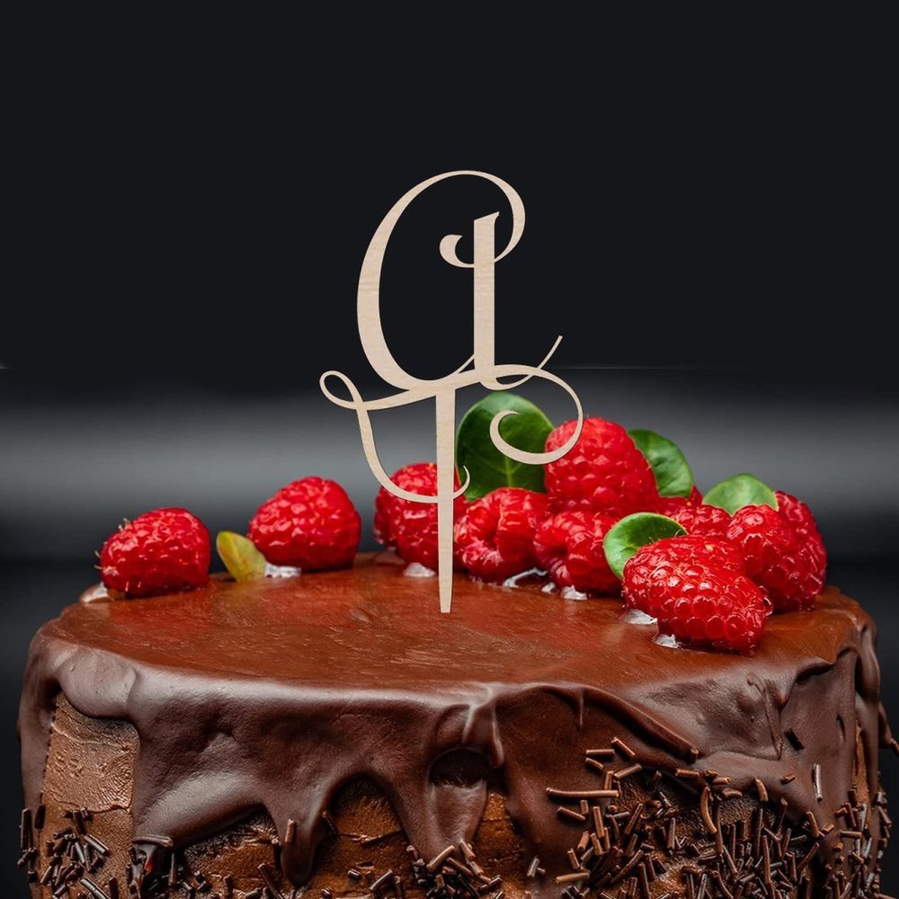 Boho Wedding Cake Topper, Single Initial Cake Topper, Initial Wedding Cake Topper, Custom Initial Cake Topper, Cake Topper Wooden, Engagement Party Mother's Day Gifts