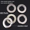 Kuasting Curtain Grommets Surface 28 pcs Stainless Steel Eyelet Rings Inner Layer ABS Plastic Large Metal Grommets 1.65 Metal Grommets for Curtains (28) view 3