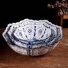 SCZWP8 Chinese Blue And White Porcelain Ceramic Fruit Plate Ornaments Retro Ceramic Fruit Plate Decoration Ceramic Crafts Coffee Table Candy Dried Fruit Plate Suitable For Living Room view 3
