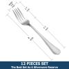 12 Piece Dinner Forks Set, Food-Grade Stainless Steel Silverware Forks, Cutlery Fork, Metal Fork for Home, Kitchen or Restaurant, Mirror Polished, Dishwasher Safe - 8 Inch view 2
