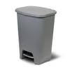 Glad Kitchen Trash Can | Large Plastic Waste Bin with Odor Protection of Lid | Hands Free with Step On Foot Pedal and Garbage Bag Rings, 20 Gallon, Grey view 1