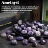 Crocon 1LB Amethyst Tumbled Stones and Crystals Bulk 2000+ carats, Polished Stones Rock Collection vase Filler tumbles Crystals Healing Reiki Gemstone Gifts, Fountain tumbles Size 20 mm view 2