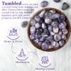 Crocon 1LB Amethyst Tumbled Stones and Crystals Bulk 2000+ carats, Polished Stones Rock Collection vase Filler tumbles Crystals Healing Reiki Gemstone Gifts, Fountain tumbles Size 20 mm view 3