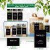 GPOVVIMX 191 Spice Jar Labels Preprinted Minimalist Stickers - Matte Black Waterproof Label - Fit Round or Rectangle Spice Jars - Herb Seasoning Kitchen Pantry Labels view 4