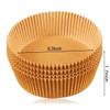 100 Pcs Air Fryer paper Liners - 6.3 Inch Air Fryer Disposable Paper Liner, Non-Stick Air Fryer Disposable Liners, Food-Grade Air Fryer Liners Disposable, Water and Oil Proof, (Brown) view 4